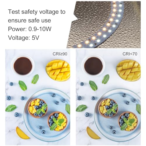 16x16x16 Inch Portable Folding Photo Studio Box with Dimmable Ring Light (224 LEDs, CRI>95, 3200-6500K) & 6 Backdrops for Product Photography, YouTube Videos, Smartphone - size: 16inch