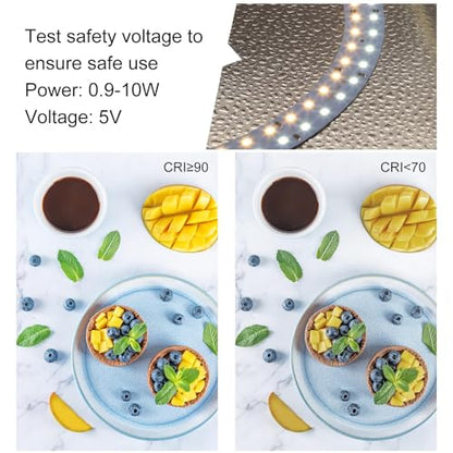 16x16x16 Inch Portable Folding Photo Studio Box with Dimmable Ring Light (224 LEDs, CRI>95, 3200-6500K) & 6 Backdrops for Product Photography, YouTube Videos, Smartphone - size: 16inch