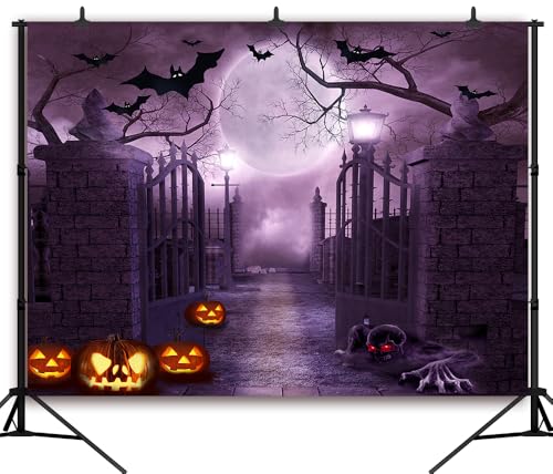9x6Ft Halloween Theme Pictorial Cloth Customized Photography Backdrop Background Studio Prop - size: 9X6Ft