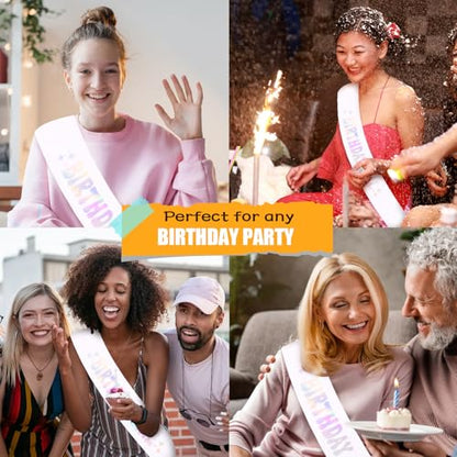CIEHER Birthday Girl Sash Birthday Sashes for Women Girls - 1 Pack - color: Birthday Girl