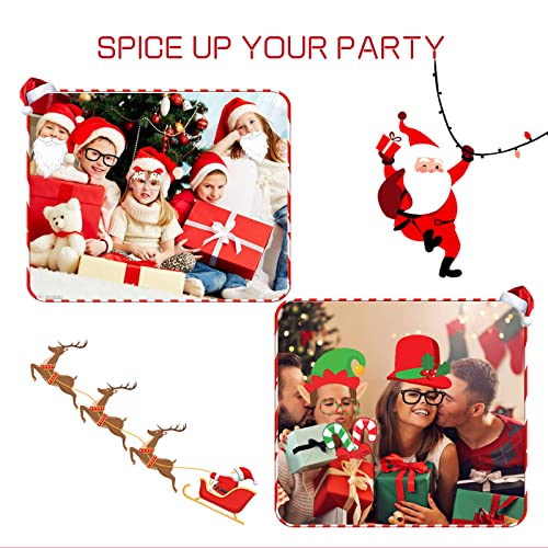 Christmas Photo Booth Props - Set of 32 Party Supplies, Pose Sign Kit for Adults Kids Decoration, Xmas Props for Photoshoot Selfie Holiday Photography - size: 32