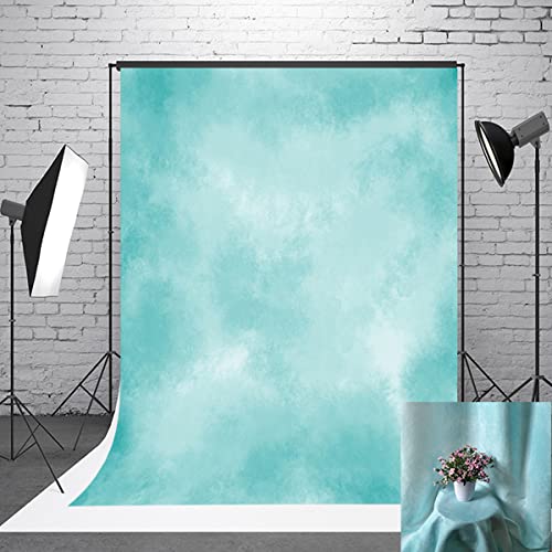 5x7ft Aqua Abstract Solid Photography Backdrops Gradient Portrait Photo Booth Background for Photographyer - color: TT-S0311, size: 5x7ft