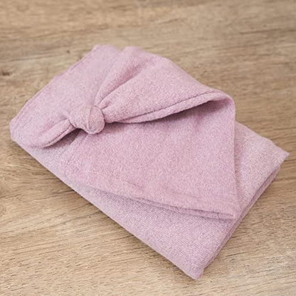 Zeroest Newborn Photography Wraps with Hat Baby Photo Outfit Girl Stretch Blanket Infant Boy Props for Baby Photo Shoot - color: Purple