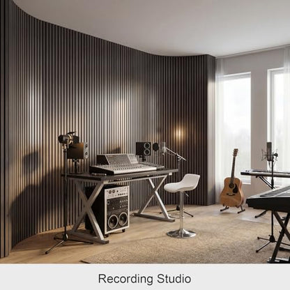 Decorative Acoustic Wall Panels, 4 Packs 47.2x23.6inch/ 120 x60CM (31sq.ft) Wood Veneer Textured Soundproofing Wall Covering Panel Decor for Kitchen, Bedroom, Living Room, TV Background - size: 4Pack-23.62x47.24 inch