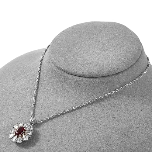Oirlv Luxury Microfiber Jewelry Bust Necklace Display Bust - color: Grey