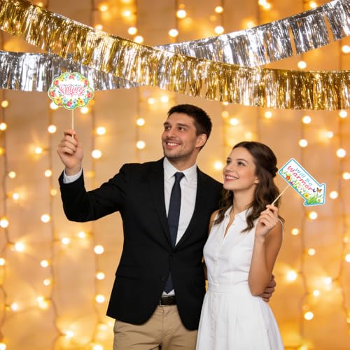 25 Pcs Spring Photo Booth Props Kit Spring Photo Props Party Supplies Favors Decorations Selfie Prop Photography Photobooth Funny Cute Holiday Selfie Supplies Easy to Assemble