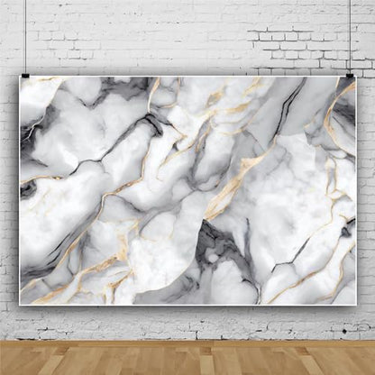 Black White Marble Photography Backdrop Luxury Abstract Modern Black and Gray Marble Gradient Art Texture Wedding Birthday Party Banner Studio Prop Decoration 10x8ft - color: Black White