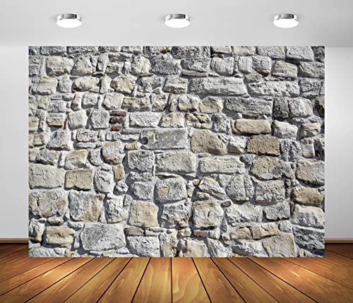 BELECO Fabric Vintage Brick Stone Wall Backdrop - Photography & Party Decoration - 12x8ft - size: 12x8FT