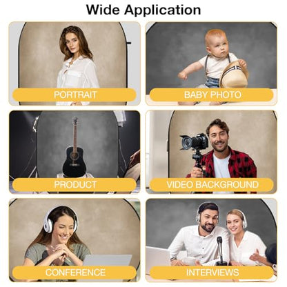Kate 5x6.5ft(1.5x2m) Collapsible Backdrop Brown Grey Texture Pop up Backgrounds Folding Photography Backdrops Photoshoot Prop