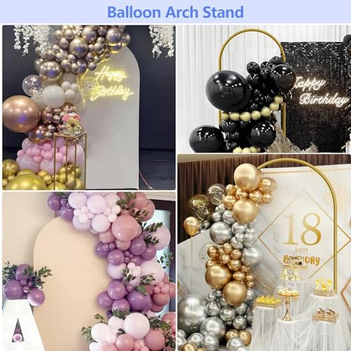Metal Arch Backdrop Stand and Cover Set 7.2 ft, Wedding Arch Stand with White Cover for Party, Birthday, Wedding, Bridal Shower, Baby Shower (White, 7.2 ft) - color: White, size: 7.2FT