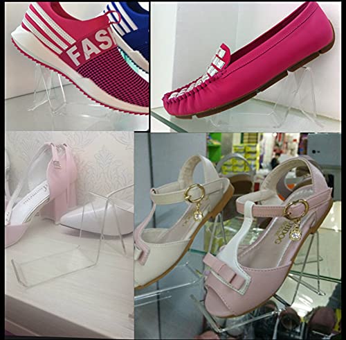 Wresty 2 Pair/4 Pcs Acrylic Shoe Store Display Stands Clear Sandal Display Stands High Heel Display Rack Holder for Home Shopping Malls