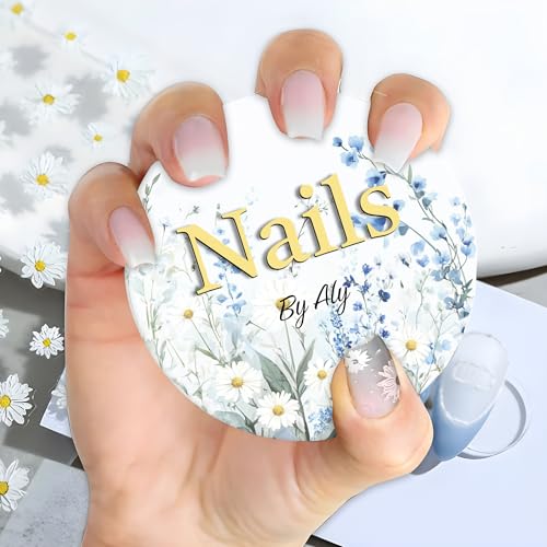 Personalised Manicurist Dics, 4'' Disc for Nail Artist Gifts, Nail Advertising Tool, Nail Plate Photo Prop, Customized Acrylic Photo Prop for Nail Salons and Nail Artist (Style 14) - color: Style 14