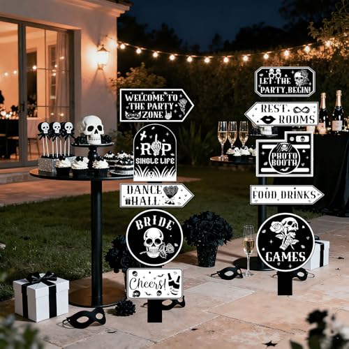 20Pcs Bride or Die Bachelorette Party Decorations Signs Till Death Do Us Decors Directional Sign Cutouts Yard Outdoor Wall Road Sign for Bride or Die Bachelorette Party Supplies Photo Booth Props - style: Bride or Die