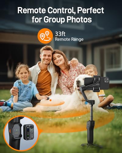 hohem iSteady X3 SE Plus Gimbal Stabilizer for iPhone, 3-Axis Phone Gimbal with Detachable Remote Control, Extendable Rod, 11-Hour Battery, Portable Foldable Stabilizer for Video Recording - color: Black, size: iSteady X3SE PLUS