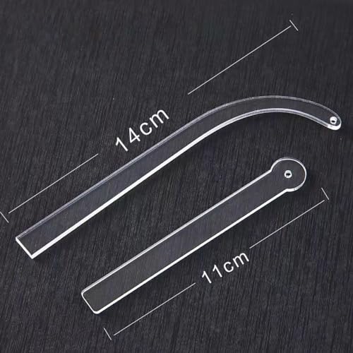Transparent Acrylic Earring Try on Sticks Strip Ear Stud Hoop Try-Free Earrings Jewelry Display Holder Props Tool for Mall Retail Store 8PCS - color: Straight