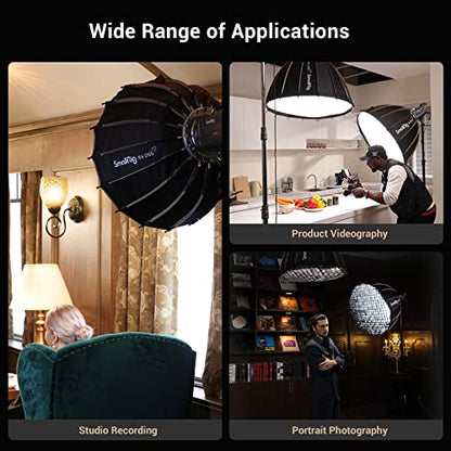 SmallRig Parabolic Softbox Quick Release, Parabolic Softbox, Compatible with SmallRig RC 120D/RC 120B/RC 220D/RC220B and Other Bowens Mount Light (21.6inch/55cm) - size: 21.6inch/55cm