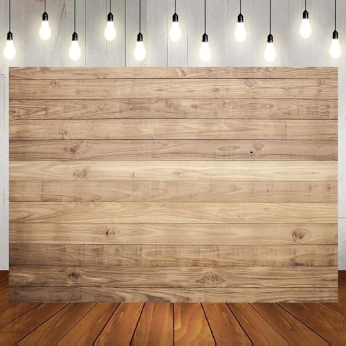 7x5ft Wood Backdrop for Photography Rustic Natural Wooden Floor Photo Background Newborn Baby Photoshoot Portrait Studio Props 254 - size: 07x5ft