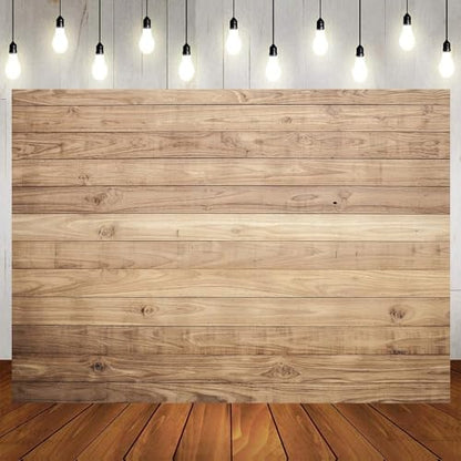 7x5ft Wood Backdrop for Photography Rustic Natural Wooden Floor Photo Background Newborn Baby Photoshoot Portrait Studio Props 254 - size: 07x5ft