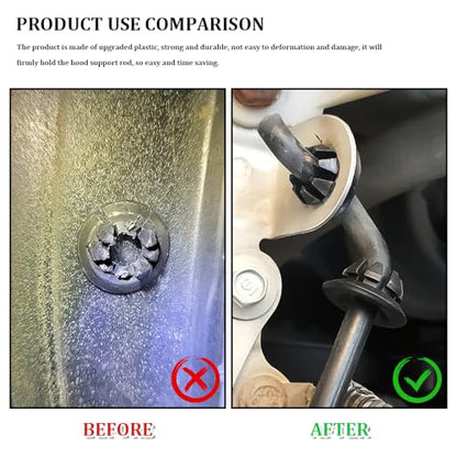 3PCS Hood Prop Rod Clip, Car Hood Support Prop Rod Holder Clips, 91503-SS0-003 Hood Rod Grommet Clamp, Vehicle Engine Hood Stay Retainer Clips Replacement for Honda Accord Odyssey