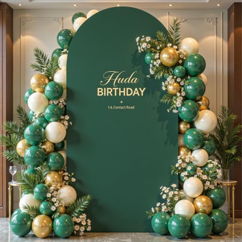 6ft Hunter Green Arch Backdrop Cover Spandex Wedding Arch Cover for Birthday Party Bridal Shower Balloon Arch Stand Cover Baby Shower Photo Arch Covers Stretchy Backdrop Background Decorations - color: Hunter Green, size: 6FT