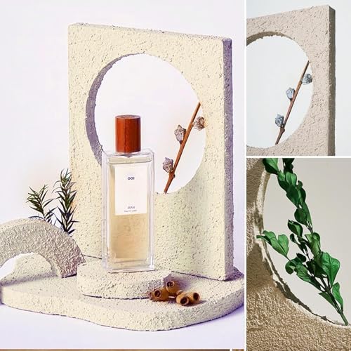 6PCS Product Photography Props: Small Product Photoshoot Props-Wooden Hand Painting Texture Photo Props for Jewelry Cosmetics Mini Items Picture - color: White