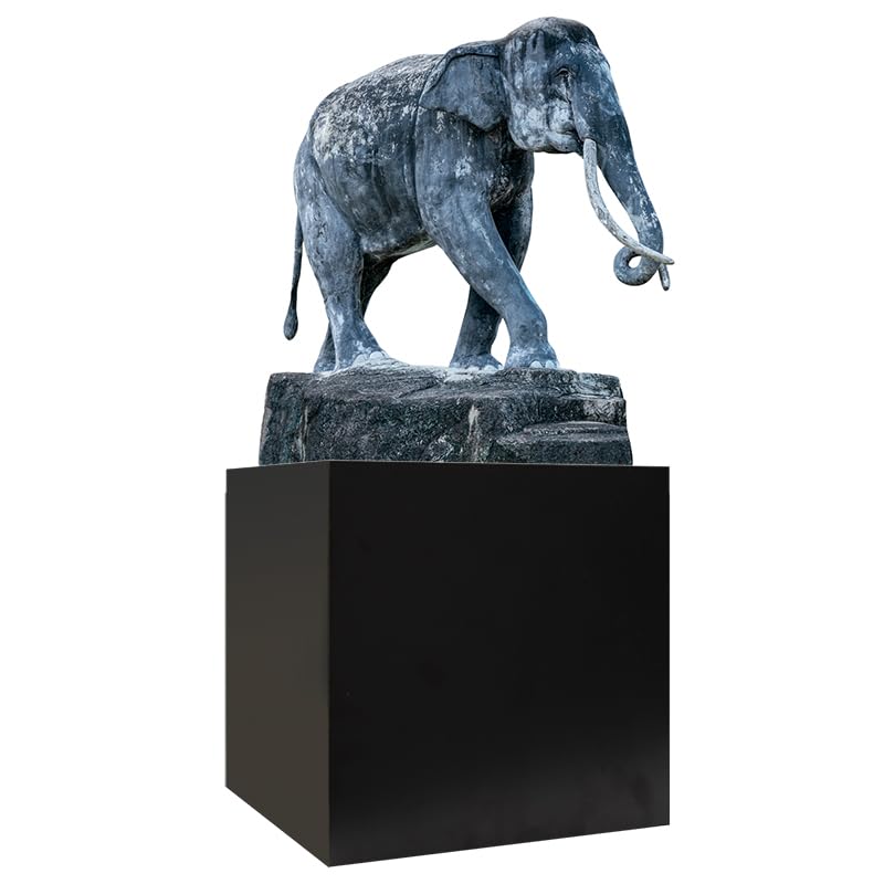 shopPOPdisplays Black Laminate Display Pedestal - Fully Assembled - Museum-Quality for Sculptures, Retail Displays, Trophies with Matte Finish - 200 lb. Capacity (12" W x 12" L x 18" H) - size: 12" W x 12" L x 18" H
