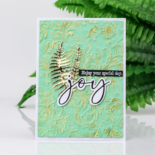 Briartw 3D Embossing Folder for Card Making Adding Textured Detail to Paper Crafting 6.3x4.5inch Clear Texture Plate Perfect for Heavyweight Cardstock (≥250gsm/92lb),Flowers Texture Template - color: Flowers