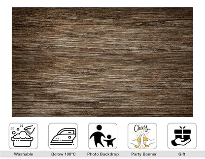 9x9ft Wood Panel Plank Backdrop Cracked Aged Surface Photography Background for Party Room Wall Wedding Birthday Event Decorations Tapestry Photo Booth Props - size: 9x9ft