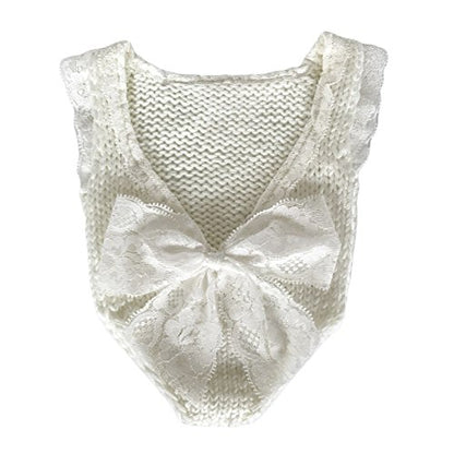 Zeroest Baby Girls' Baby Photography Props Photo Shoot Outfits Newborn Crochet Costume Knitted Clothes Rompers - color: White
