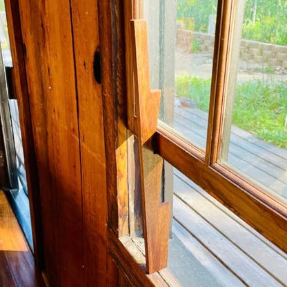 The Window Prop Stick Opener - Prop Any Window Open Instantly - Premium Wood (Natural Black Walnut Wood) - color: Natural Black Walnut Wood