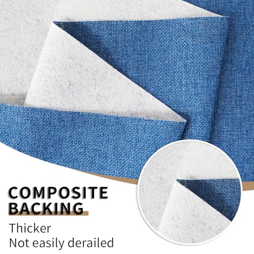 Heavy Linen Fabric 40x57 Inches, 1.2mm Thickness, Plain Solid Color Cloth for Embroidery, Clothing, Sewing - Linen Texture Material(Indigo Blue) - color: Indigo Blue, size: 40x57IN