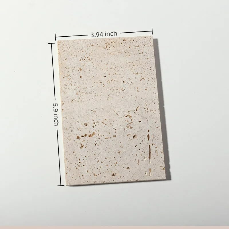 Natural Travertine Stone Photo Prop, Beige 10×10/10×15cm Sizes, Unique Textured Backdrop for Jewelry Product Photography, Natural Holes & Varied Patterns, Perfect for Creative Shooting & Styling