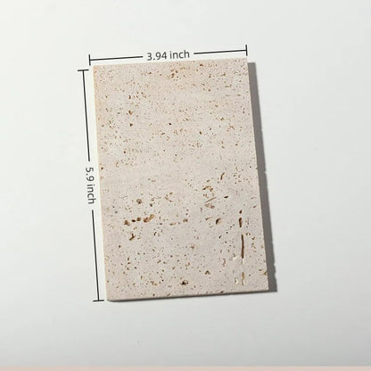 Natural Travertine Stone Photo Prop, Beige 10×10/10×15cm Sizes, Unique Textured Backdrop for Jewelry Product Photography, Natural Holes & Varied Patterns, Perfect for Creative Shooting & Styling