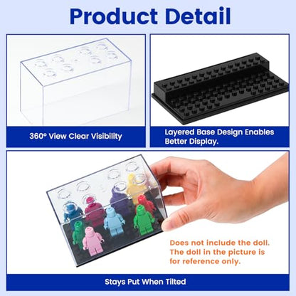 Small-Sized Acrylic Display Case, Clear Dustproof Storage Box, 4 Pack Building Block Display Boxes for Collectibles, Suitable for Showcasing Collectibles - size: 4 Pack