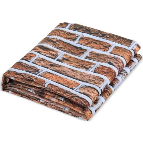 Classroom Fabric Bulletin Board 47x141inch Red Brick Texture Back to School Classroom Backdrop Decoration for Wall Door Background, DIY Craft, Bulletin Boards, Pillows, Curtains, Reusable, Easy to Cut - style: Red Brick