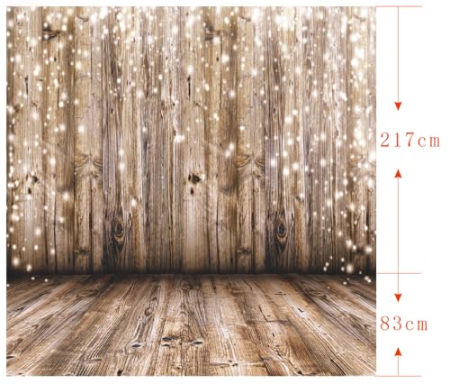10x10FT Rustic Wood Vinyl Photography Backdrop Nostalgia Wood Floor Photo Backdrop Baby Newborn Photo Studio Props JLT10359 - size: 10x10FT