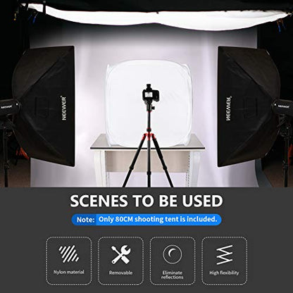 Neewer® 24x24 inch/60x60 cm Photo Studio Shooting Tent Light Cube Diffusion Soft Box Kit with 4 Colors Backdrops (Red Dark Blue Black White) for Photography - size: 24x24 inch