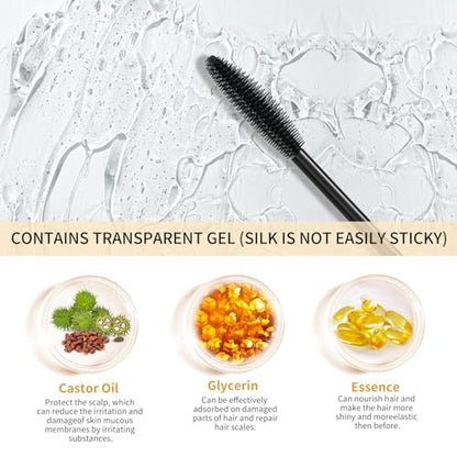 FUNAN Hair Finishing Stick, Flyaway Feel Stick Hair, Small Broken Hairs Finishing Cream, Non-Greasy and Non-Sticky Black（Pack of 2） - size: 15 Fl Oz (Pack of 2)