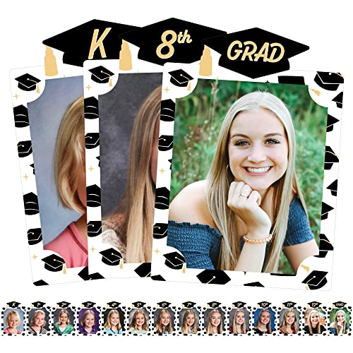 Big Dot of Happiness Goodbye High School K-12 School Photo Display Frame - 8x10 inch Graduation Memory Wall, Professional Photo Holder Set, DIY Graduation Party Decorations, Picture Display Board - color: Goodbye High School, Hello College