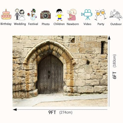 Stone Wall Backdrop Ancient Jerusalem Buildings Backdrops, 9x6ft, Old City Jerusalem Israel Cityscape Photography Background Party Supplies Room Decor Banner Photo Booth Props BJOKPR0619 - size: 9x6