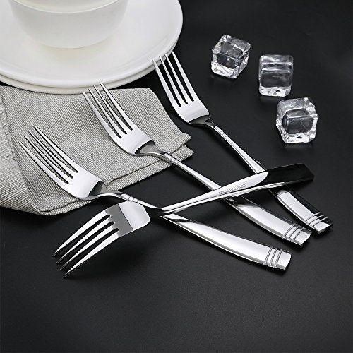 Obstnny Stainless Steel Dinner Fork, 8-Inch, Set of 12 - size: 12-piece dinner forks