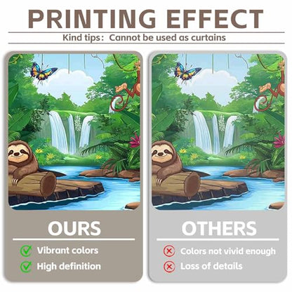 Polyester 10x8ft Rainforest Backdrop Tropical Jungle Forest Safari Animal Background for Kids Adventure Party Decorations Summer Event Photo Banner Props - size: 10'x8'