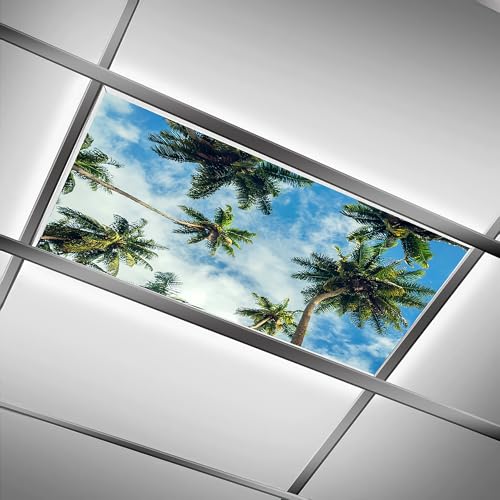 Fluorescent Light Covers for Classroom Office - 2ft x 4ft LED Light Filters, Eliminate Harsh Glare & Eyestrain, Decorative Classroom Light Covers, Light Diffuser Panel.Tree - color: Tree