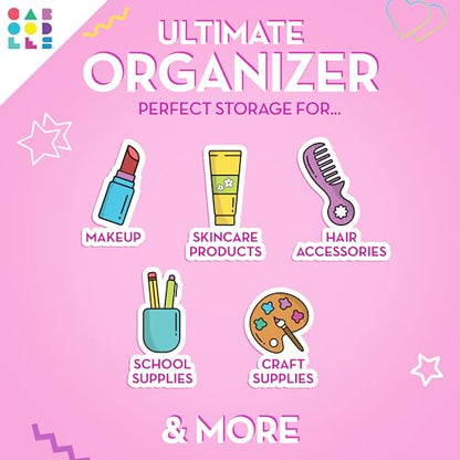 Caboodles Twilight Disco - On-the-go Girl Costmetic Organizer Make-up & Accessory Carry Case, Pink Sparkle - color: Pink Sparkle