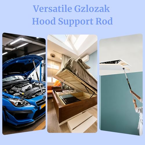 Engine Telescopic Hood Prop Rod, 29-40inch Hood Rod Support Retractable Trunk Stainless Steel Hood Prop Tool with Comfortable Foam Handle Universal Fit for All of Cars &Trucks