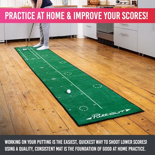 PuttOut Large Golf Putting Mat, 367cm x 67cm