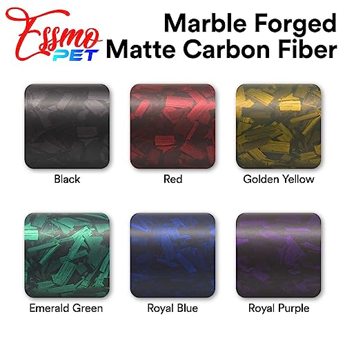 60"x60" (5FTx5FT) PET Marble Forged Carbon Fiber Textured Matte Red Vinyl Wrap Auto Car Sticker Decal Film Sheet Bubble Free Air Release Technology with Tool Kit - size: 60"x60" (5FTx5FT)