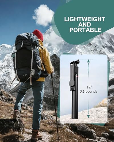 71" Phone Tripod Selfie Stick with Light, Cell Phone Tripod Stand with Wireless Remote Compatible with iPhone and Android Phone - style: Tripod with Light