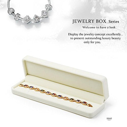 Oirlv Velvet Jewelry Storage Box Bracelet/Necklace/Long chain Gift Box Showcase Display Organizer - style: Long Chain/Necklace/Bracelet Box