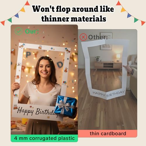 40 x 30 Inch Large Photo Booth Frame Selfie Frame,Blank DIY Cutout Props for Birthday,Wedding Photo Prop,Graduation Photo Booth Picture Frame,Party Supplies